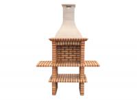 Ref. 115 toda de ladrillo - 150 cm x 57 cm x 220 cm, LxAxA | Parrilla 60 cm x 40 cm, LxA | 570 kg